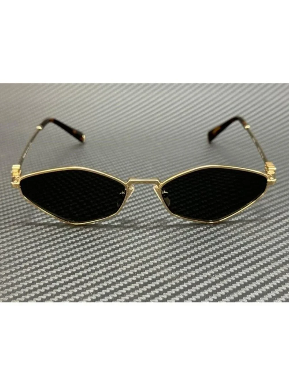 New Miu Miu Women Pale Gold Sunglasses 56-17-140